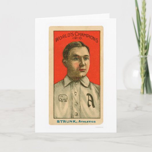 Baseball 1910 Amos Strunk Karte (Vorderseite)
