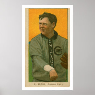 Baseball 1911 drei Finger-Browns CUB Poster