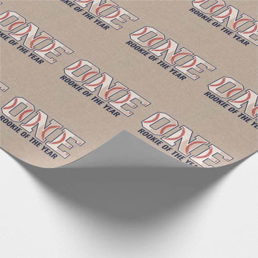 Baseball 1. Geburtstag Geschenkpapier (Ecke)