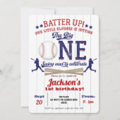 Baseball 1. Geburtstag, Junge 1. Geburtstag Einladung (Vorderseite)