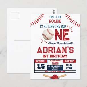 Baseball 1. Geburtstag Junge Postkarte