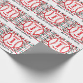 Baseball 1. Geburtstag Party Geschenkpapier (Ecke)