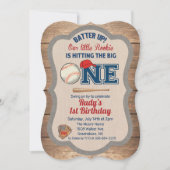 Baseball 1. Geburtstagseinladung Einladung (Vorderseite)