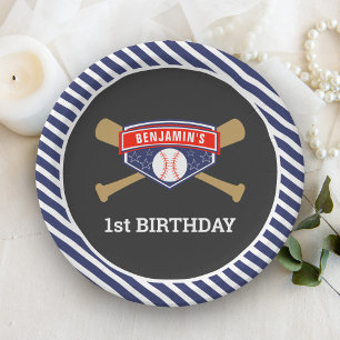 Baseball 1. Geburtstagsfeier Pappteller