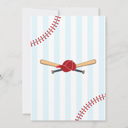 Baseball-1. Geburtstagsjunge Einladung (Rückseite)