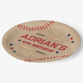 Baseball-1. Geburtstagsjunge Pappteller (Schrägansicht)