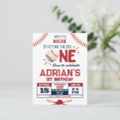 Baseball-1. Geburtstagsjunge Postkarte (Stehend Vorderseite)