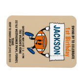 Baseball 1. Geburtstagssportthema Magnet (Horizontal)