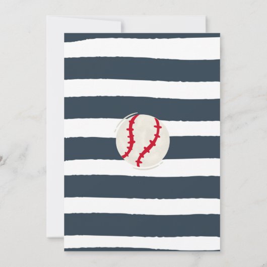 Baseball 1. Zuhause Run Birthday Party Einladung (Rückseite)