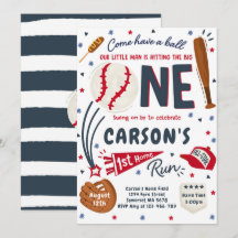 Baseball 1. Zuhause Run Birthday Party