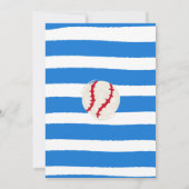 Baseball 1. Zuhause Run Birthday Party Einladung (Rückseite)