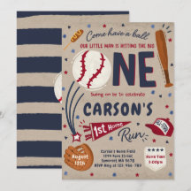 Baseball 1. Zuhause Run Birthday Party