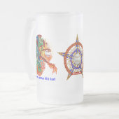 Baseball 2 ADDIEREN Name-Foto Ansicht meine Mattglas Bierglas (Vorderseite Links)