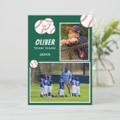 Baseball 2 Foto-Memory-Mate-Karte (Stehend Vorderseite)