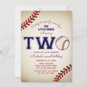 Baseball 2. Geburtstag Einladung (Vorderseite)