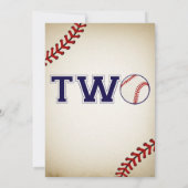 Baseball 2. Geburtstag Einladung (Rückseite)