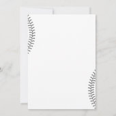 Baseball 2. Geburtstag Vintages Rookie-Party Einladung (Rückseite)