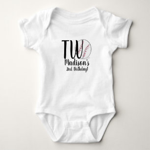 Baseball 2. Geburtstags-Shirts für Baby Strampler