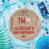 Baseball-2. Geburtstagsjunge Pappteller (Party)