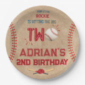 Baseball-2. Geburtstagsjunge Pappteller (Vorderseite)