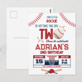 Baseball-2. Geburtstagsjunge Postkarte (Vorne/Hinten)