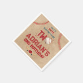 Baseball-2. Geburtstagsjunge Serviette (Ecke)