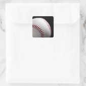 Baseball 2 quadratischer aufkleber (Tasche)