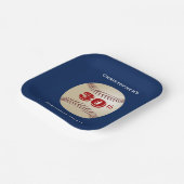 Baseball 30. Geburtstag Party Simple Blue Square Pappteller (Gewinkelt)