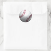 Baseball - 3D-Effekt Runder Aufkleber (Tasche)