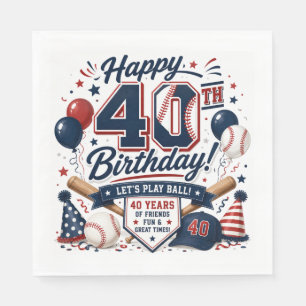 Baseball 40. Geburtstagsfeier  Serviette
