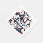 Baseball 40. Geburtstagsfeier Serviette (Ecke)