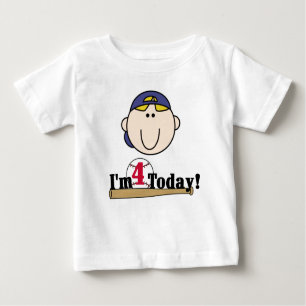 Baseball-4. Geburtstag Baby T-shirt