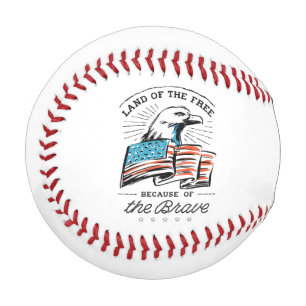Baseball 4. Juli Unabhängigkeitstag Amerika-Flagg
