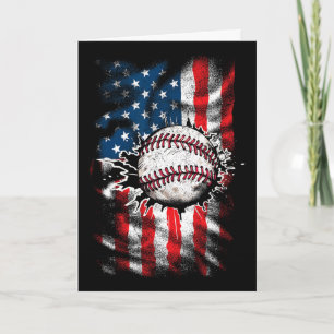 Baseball 4. Juli USA Amerikanische Flagge Männer J Karte