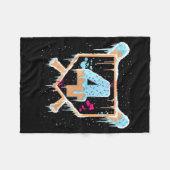 Baseball 4 Year Old Ice Cream Drip 4th Birthday Bo Fleecedecke (Vorderseite (Horizontal))