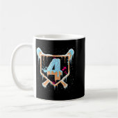 Baseball 4 Year Old Ice Cream Drip 4th Birthday Bo Kaffeetasse (Links)