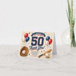 Baseball 50. Geburtstag Danke