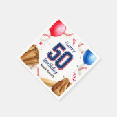 Baseball 50. Geburtstag Serviette (Ecke)