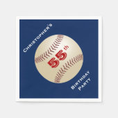 Baseball 55. Geburtstagsparty, Name, Diamantenpapi Serviette (Vorderseite)