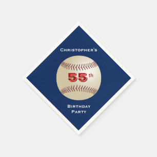 Baseball 55. Geburtstagsparty, Name, Diamantenpapi Serviette