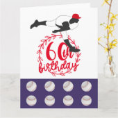Baseball 60. Geburtstag mit Player Karte (Gelbe Blume)