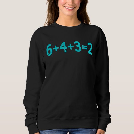 Baseball 6432 Double Play  Math Sweatshirt (Vorderseite)