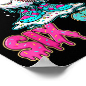Baseball 67 Drip Six Seven Handzeichen Eiscreme Mi Poster (Ecke)