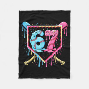 Baseball 67 Eis Drip Lustig Six Seven Meme Bo Fleecedecke