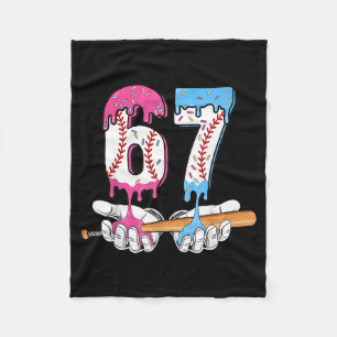Baseball 67 Eis Drip Six Seven Jungen Lustig Ich Fleecedecke