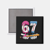 Baseball 67 Eis Drip Six Seven Jungen Lustig Ich Magnet (Vorderseite/Rückseite)