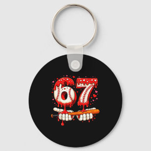 Baseball 67 Eis Drip Six Seven Jungen Lustiges Mem Schlüsselanhänger