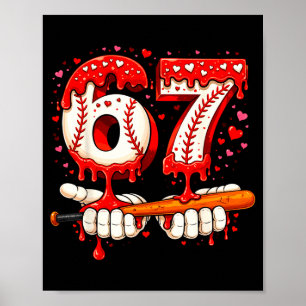 Baseball 67 Eis Drip Six Seven Jungen Spaß Meme Poster
