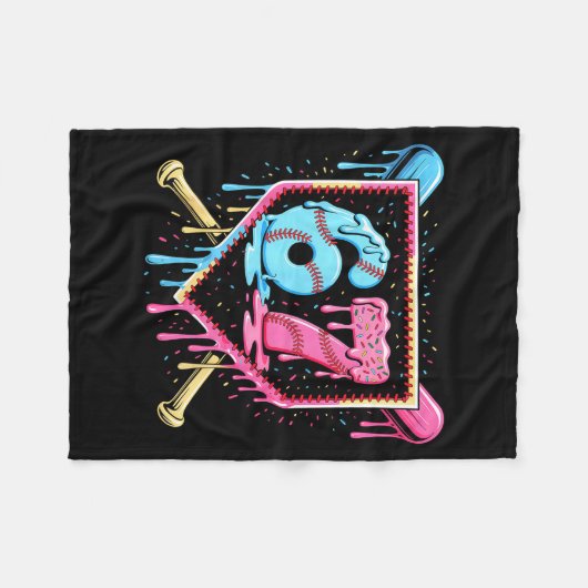 Baseball 67 Ice Cream Drip Funny Six Seven Meme Bo Fleecedecke (Vorderseite (Horizontal))