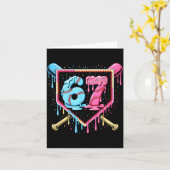 Baseball 67 Ice Cream Drip Funny Six Seven Meme Bo Karte (Gelbe Blume)